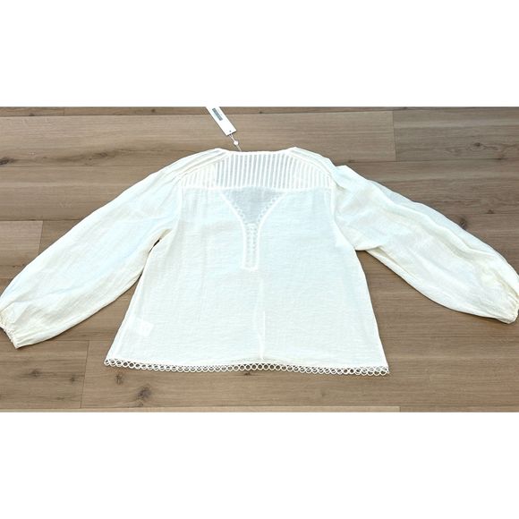 NWT* Jonathan Simkhai Rhodes Summer Lace Up Blouse - Women's Large - Picture 9 of 12